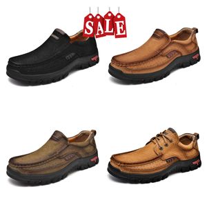 Brand Men selling shoes for mens leather GAI casual shoes Business Loafers lightweight designer mens oversized soft soles breathable cool bigsize 2024 ventilate