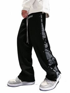 Männer Hosen Solide Baggy Lose Elastische Hosen Jogginghose Casual Hosen Hosen Große Neue gerade Grau schwarz 85BY #