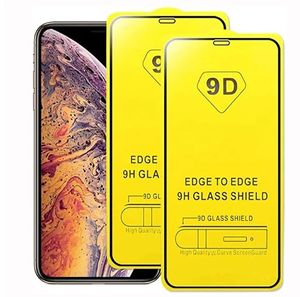 9D Clear Full Cover Displayschutzfolie aus gehärtetem Glas 9H für iPhone 15 PLUS 14 PRO MAX 13 PRO 12 MINI XS XR