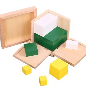 Wooden Montessori Materials Power of 2 Cube Box Preschool Learning Toys Educational For Children 24 Years Juguetes C1844H 240321