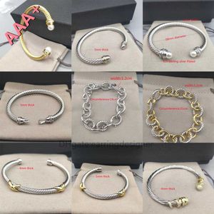 Jóias masculas dy bracelete de tendência designer de charme de ouro feminino feminino pulseira de arame torcido