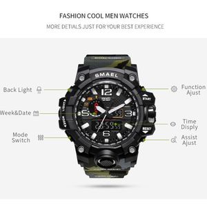 Smael Brand Men Dual Time Camuflage Military Digital Watch LED Na rękę 50 m wodoodpornych 1545 mld zegarków sportowych 2999