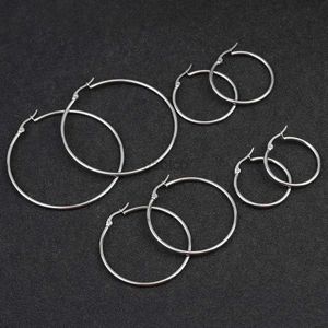 Hoop Huggie Small circular rings womens earrings outer shape earrings smooth earrings stainless steel jewelry wholesale 24326