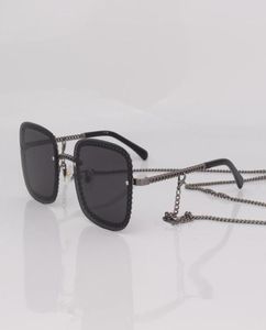 Okulary przeciwsłoneczne metalowa rama łańcuchowa kwadrat z wyjmowanym pojedynczym wiszącym 7105550