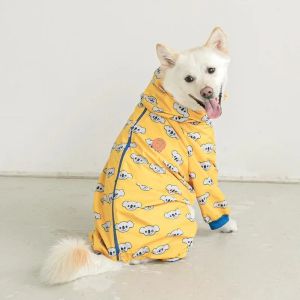 Yağmurluk S5XL Büyük Köpek Kıyafetleri Yağmurlu Sezon Gezi Yağmurluk Moda Baskılı Giyim Ceketleri Küçük Orta Köpekler Pet Kostüm Malzemeleri