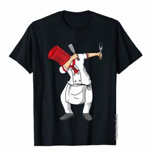 Dabbing Hibachi Chef zabawne koszulka Cott Fitn Tees Classic Male Top T-shirts