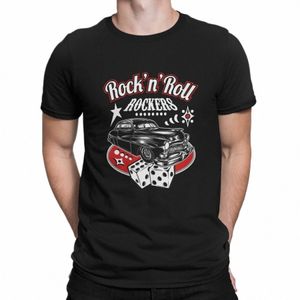 Rockabilly Vintage 50s Sock Hop Party Rock And Roll Rocker Футболка Fi Мужские футболки Летняя одежда Harajuku Футболка с круглым вырезом W9EH #