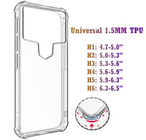 Universella stötdämpningsfall Antiknock Soft TPU Clear Transparent Air Cushion Stuffsäkert fall för iPhone Samsung Moto Huawei 2395986