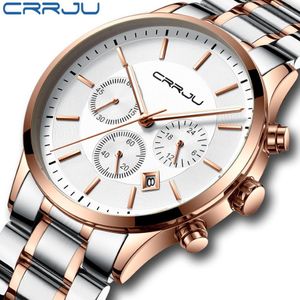 CRRJU MEN'TERGE ORGCIALE Top Luxury Brand Cash Chronograph Quartz Owatch Style Fashi