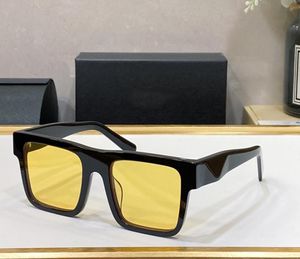 Plant New Fashion Coole Herren-Sonnenbrille für Damen und Herren, schwarzes Gestell, gelbe UV400-Schutzlinse, mit Etui 4767987