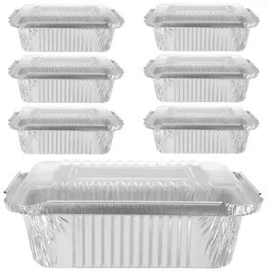 Ta ut containrar förpackningslåda mat aluminium folie kakpannor lådor enstaka användning avtagande bakning