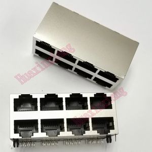 5pcs/lot RJ45 8P8C 8-Ports Çelik Kalkan Ağı Çift dişi jak/soket konnektörü 2*4p LED'siz