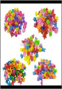 100 pezzi colori misti bambini ragazza boutique mini cuore zampa clip a forma di farfalla graziose barrette3064400