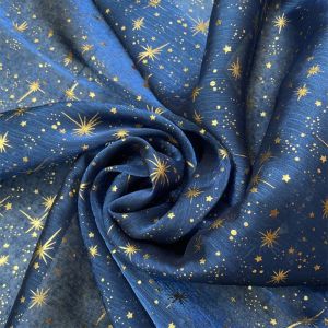 Fabric Glitter Bronzing Star Organza Fabric By the Meter Crepe Tulle Gauze Fabric For Dress,Wedding,Decor,Black,White,Blue,Pink,Lilac