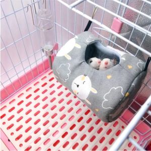 Cages New Hamster Cages Life Nest Spring Little Pet Canvas Hammock Hedgehog Chinchilla Guinea Pig Hanging House Small Animal Products