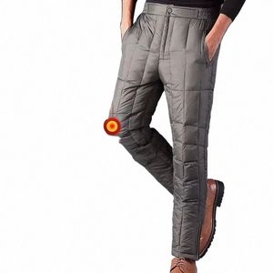 2023 Vinter Men FI Outdoor White Duck Down byxor Male Thoth Thermal Windproof Trousers Män Värm Löst raka byxor H619 V7DG#