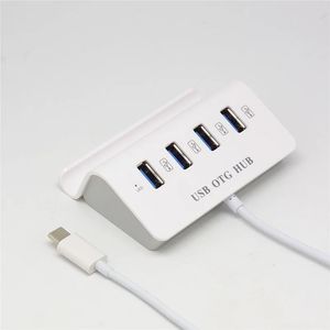 4-port USB 2.0 Type-C Combo HUB OTG Adapter No APP Need ABS Phone Holder Multi USB C Splitter for Xiaomi 6 GALAXY S8 Macbook Profor Xiaomi 6 USB Hub