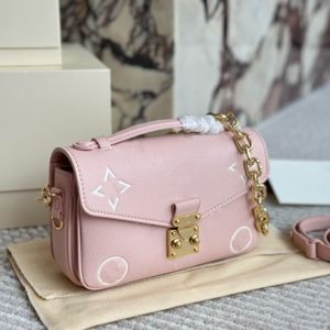 24SS Women's Luxury Designer New Ice-Cream Color Cowhide Small Messenger Bag Women's Handbag Shoulder Bag Crossbody Bag Chain Underarm Purse 21CM