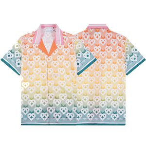 24 مصممًا جديدًا قمصان شورت شورت رجال أزياء هاواي زهرية طباعة القميص البولينج القمصان غير الرسمية الرجال قصيرة الأكمام سراويل متنوعة قميص فستان القميص