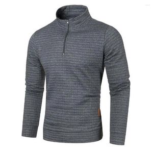 Men's Hoodies Half Zipper Sweatshirts Thicker Pullover For Male Hoody Man Sweaters Autumn Spring Solid Color Turtleneck Tops