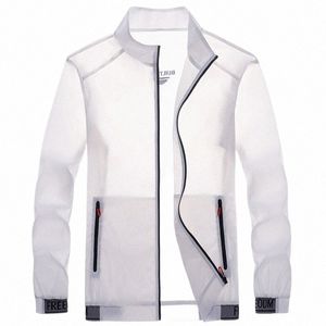 2022 Herren Sommer Ultraleichte Kapuzenjacke Dünne Windjacke Fi Glänzende Sonnencreme Lässiger Reißverschlussmantel Packbare Bomberjacke M2d2 #