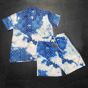 Mäns casual skjortor designer skjorta mens knapp upp skjortor tryck skjorta hawaii 2023 blommor casual skjortor män kort ärm klänning hawaiian t-shirt t240326