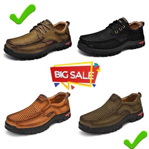 New selling leather shoes men genuine loafers casual leather shoes GAI high Quality 2024 middle-aged waterproof Business comfortable lightweight brown Autumn