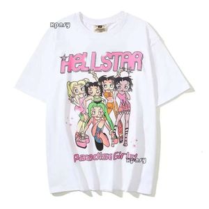 T-shirt da uomo Manica corta Tee Uomo Donna T-shirt Hellstar di alta qualità Streetwear T-shirt moda Hip Hop Hell Star Hellstar Short 727