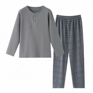 принт Cott Pure Plaid Мужская одежда для сна 4XL Lounge Осенняя ночная рубашка для Letter Yards Большие пижамы Домашние брюки Наборы Fi Men 61DO #