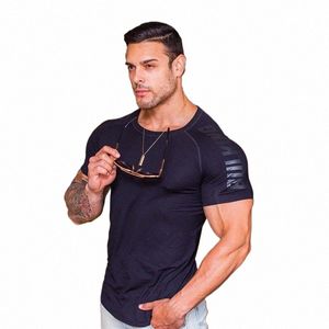 nuovo arrivo Bodybuilding e Fitn Camicie Uomo Manica corta T-shirt Palestre Camicia Uomo Collant muscolari Gasp Fitn T-shirt top x8vT #