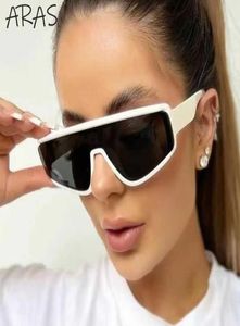 Okulary przeciwsłoneczne Onepiece okulary przeciwsłoneczne Kobiety moda luksus płaski górne okulary przeciwsłoneczne mężczyzn Męs