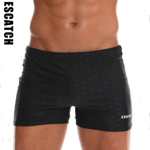 Swimming Trunks Escatch Male Waterproof Quick-Drying Shorts Swimwear Mens Sharkskin Low Waist Beach Swimsuit 240325