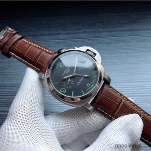 남성의 고급 시계 기계식 시계 Geneve Movement Luminorssapphire Mirror 44mm 13mm 수입 가죽 watchband 브랜드 이탈리아 스포츠 손목 시계 9lx0 wn wnpj