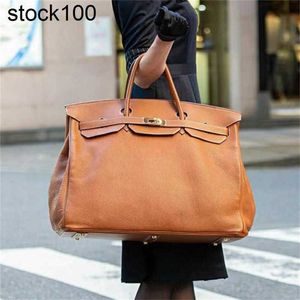 Large Hac Handbag Edition Bags Limited50 Designer Bag Travel Luggage Men's and Women's Fitness Soft Capacity Bk Genuine Leather