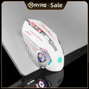 マウスRyra T2新しい充電ワイヤレスマウスミュートオフィスゲームラップトゥープデュアルモードワイヤレスマウス