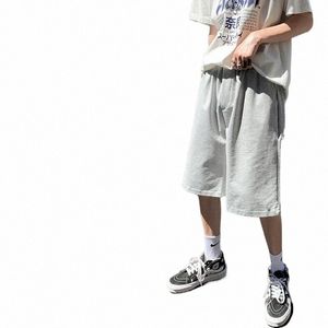 rak casual shorts män kläder sommar ny koreansk överdimensionerad solid färg enkel dragkammare baggy manliga tröjor shorts d8iv#