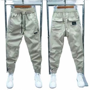 Corredores calças de carga homens streetwear hip hop sweatpants masculino casual harem calças verão harajuku escovado calças 01pi #