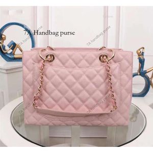 5A Women Designer Shopping Bag Chain Pink Womens Cross Body Påsar Bästa kvalitet Kaviar Real Leather Sheepskin Classic Flap Handbag Computer Bag Woman