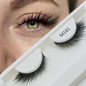 3D Real Mink Cat Eyelashes End Eye Lättat Fox Effect Makeup Natural Winged Fake grossistförsäljare 240318