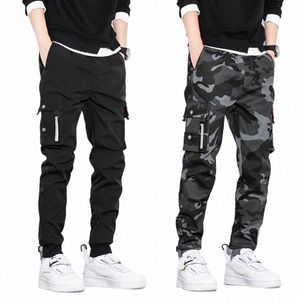 Pantaloni cargo mimetici da uomo 2023 New Casual Cott Fi Pantaloni multi-tasca Pantaloni sportivi maschili Slim Fit Plus Size Pantaloni da uomo