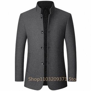 Inverno masculino grosso quente trincheira oversized misturas de lã jaqueta outwear casaco masculino outono blusão cott casaco jaqueta n32m #