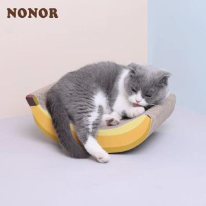 Scratchers NONOR Corrugated Paper Cat Scratching Board Nest Daily Necessities Teasing Toys Claw Grinding Supplies Grinder Wearresistant