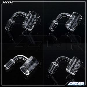 Acessórios para fumar Quartz Banger Terp slurper com impresso 14mm Domeless Nail Masculino 90 graus para Dab Rig Hookah Bong