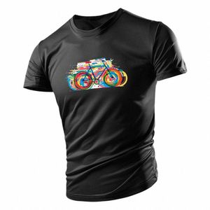 ヒップホップペルパーティ自転車パターン3DプリントメンズTシャツ大規模なサイズの夏のクルーネックシンプルショートスリーブハンサムシャツ6XL S23Y＃