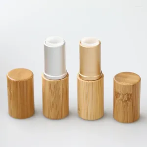 Storage Bottles 50Pcs Lipstick Natural Healthy Bamboo Tube Empty Lip Container Makeup Tools Cosmetic