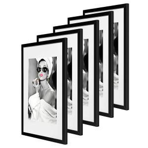 Çerçeve 5pc Resim Çerçeveleri Duvar Fotoğraf Çerçeve Siyah Metal A4 Belge Sertifikası Çerçeveleri Ev Dekoratif Poster Tuval Boyama Çerçevesi