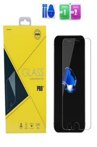 Per iPhone X 8 7 Plus 6s Proteggi schermo in vetro temperato Galaxy J7 Prime S7 9H 25D Pellicola antifrantumazione Qualità premium con vendita al dettaglio 9947373