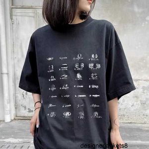 Designer Originalversion von Paris B Home Baumwolle Kurzarm Rundhals T-Shirt Trend locker lässig Buchstaben vielseitiges T-Shirt Unisex Top 3603