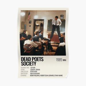 Kalligraphie Dead Poets Society 1989 Filmplakat Poster Home Decor Kunst Vintage Wandgemälde Lustiges Zimmer Moderne Druckdekoration Kein Rahmen