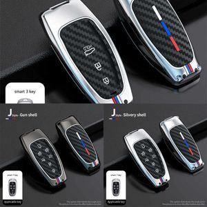 Legierung Auto Schlüssel Fall Abdeckung Shell Für Hyundai Solaris Sonata Hybrid NEXO Nx4 Update Grand Santa Fe Tucson 4/5/7 tasten Key Fob Halter